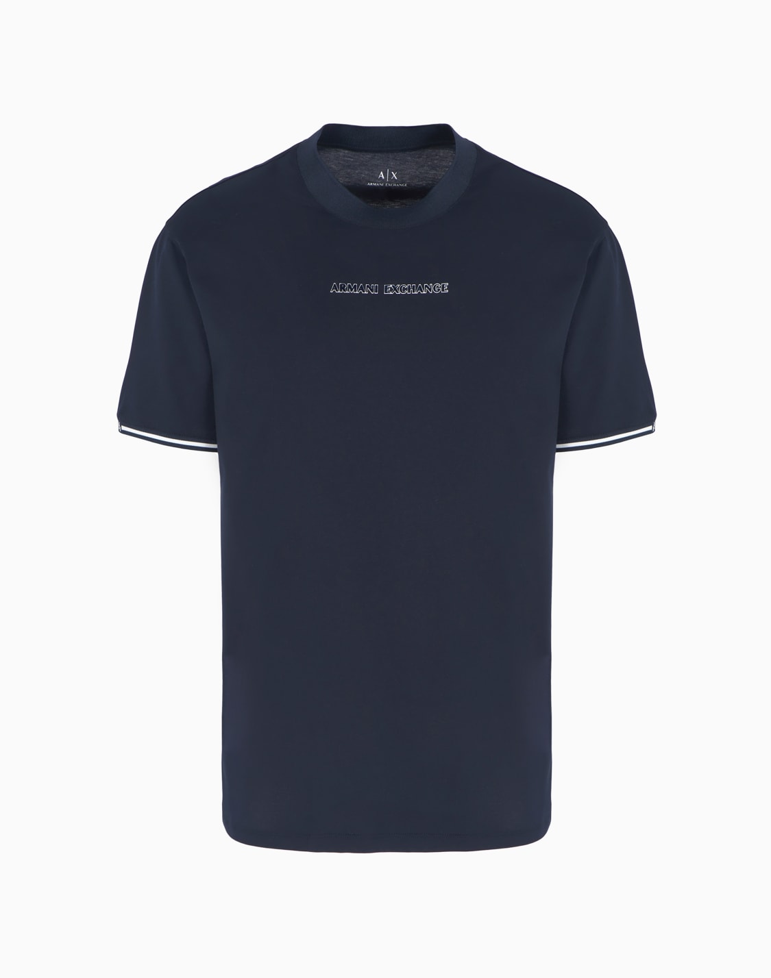 camiseta-regular-fit-con-perfiles-en-contraste-en-algodn-asv-azul-marino--armani-exchange