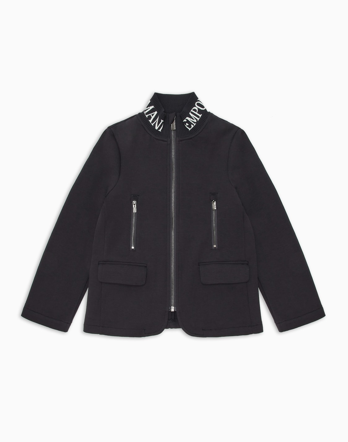 chaqueta-con-cremallera-completa-en-punto-doble-con-cuello-con-logotipo-azul-marino--emporio-armani