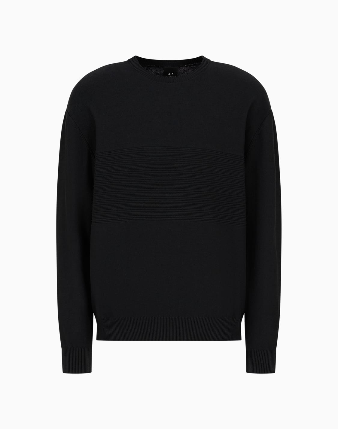 jersey-de-algodn-con-cuello-redondo-y-elaboracin-central-negro--armani-exchange