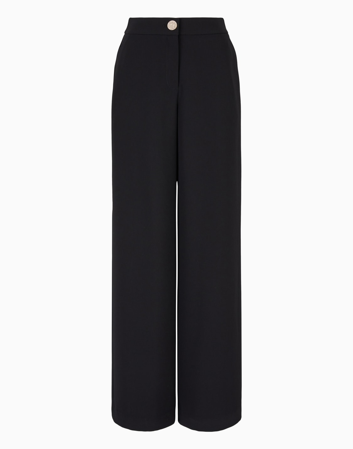 pantalon-palazzo-avec-bouton-bijou-noir--armani-exchange