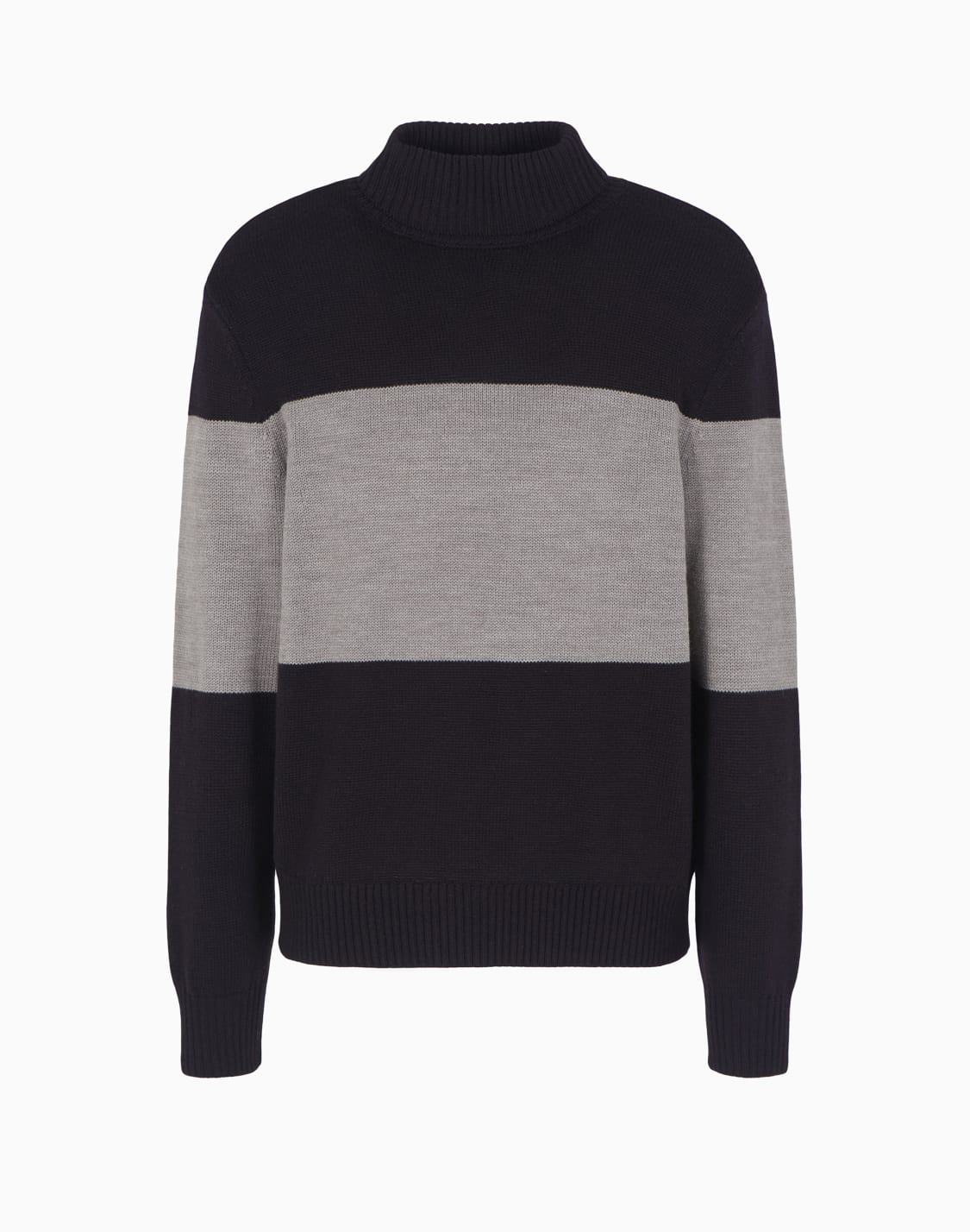 jersey-de-cuello-alto-con-banda-en-contraste-azul-marino--armani-exchange