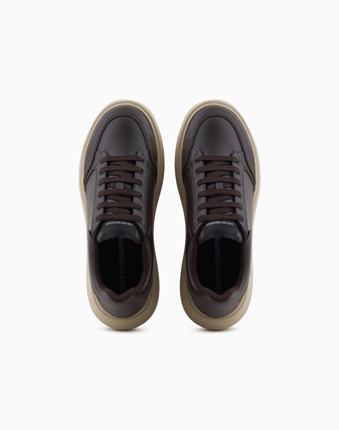 Emporio Armani Emporio Armani Leather sneakers with logo detail