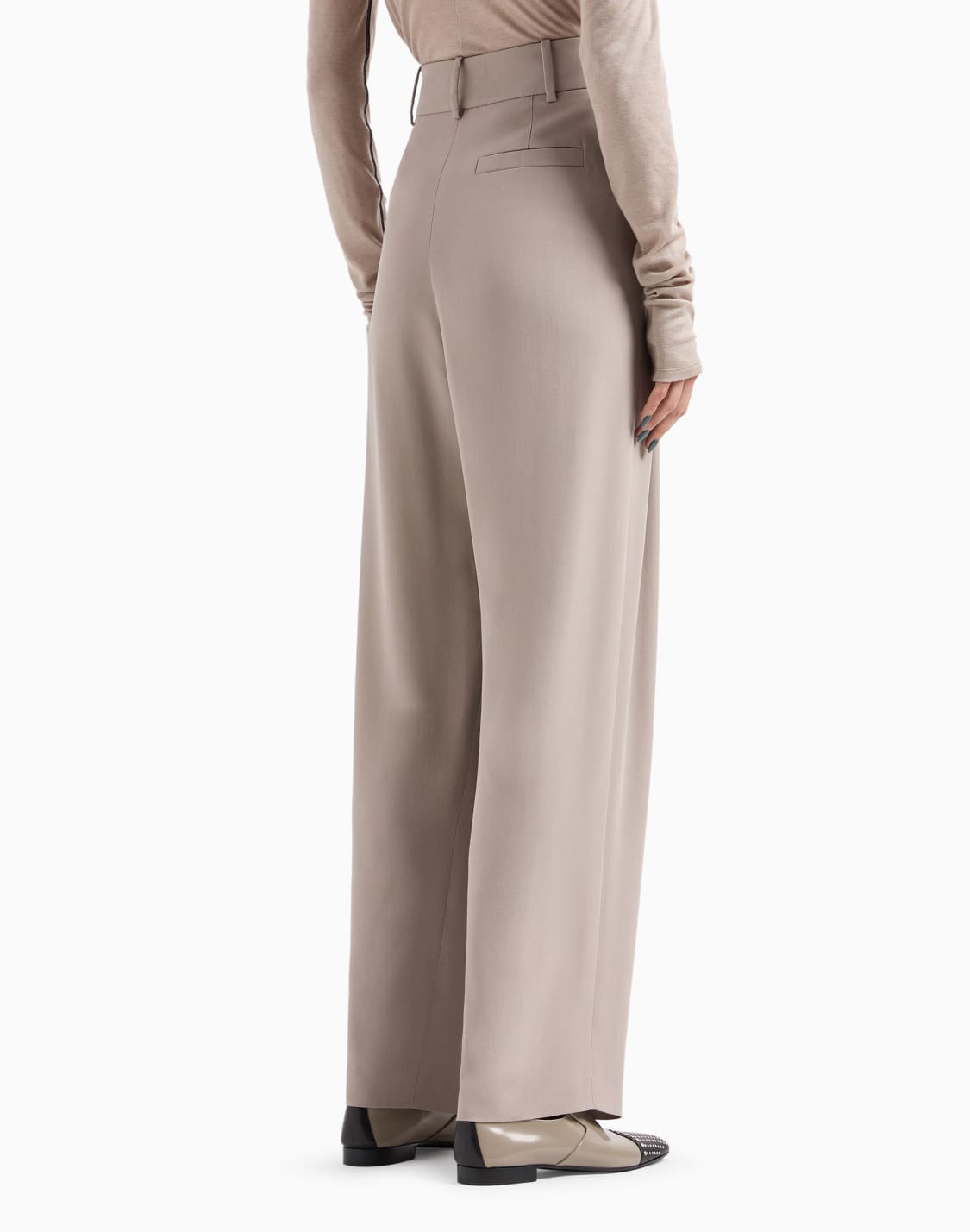 Giorgio Armani Blue Silk Casual Pants
