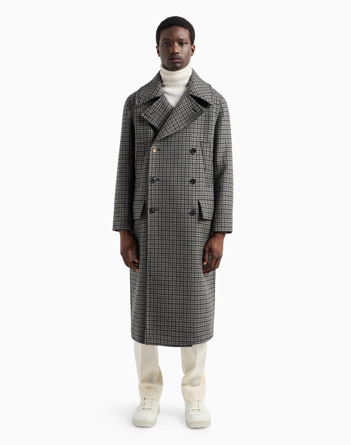 Cravate Homme Camerucci – Soie 100% – Largeur 8cm – Ivoire à Pois Perle – Made In Italy