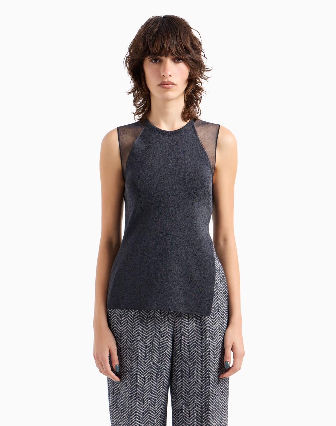 top-en-maille-de-mlange-viscose-stretch-bleu--giorgio-armani