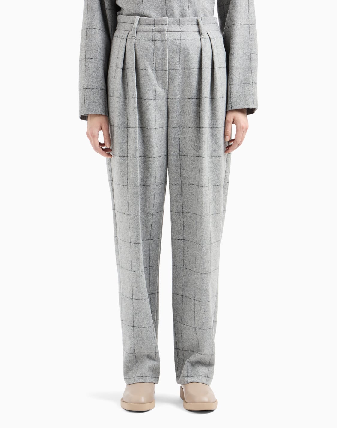 pantalones-de-maxicuadros-en-franela-de-mezcla-de-lana-con-pinzas-estampado--emporio-armani
