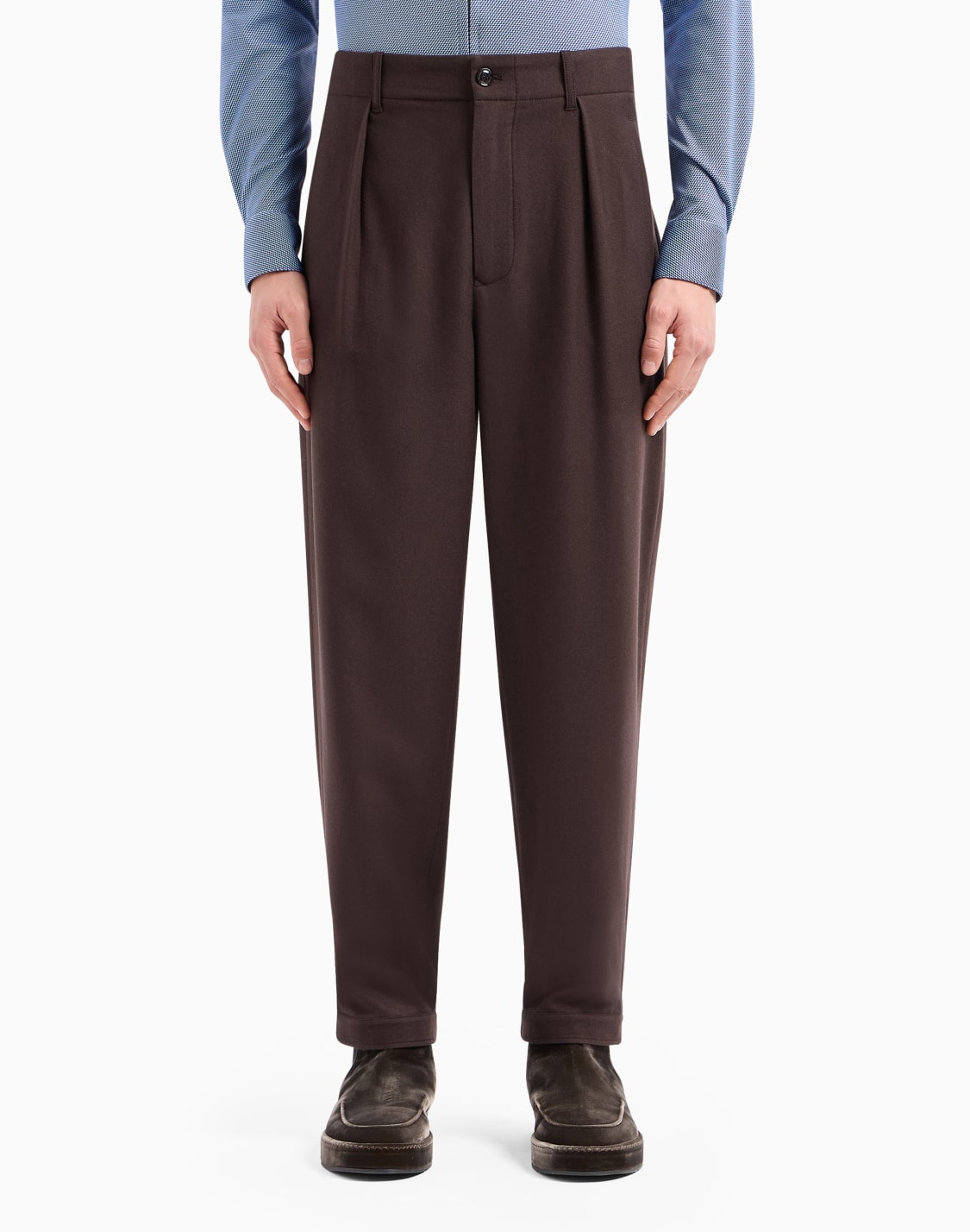pantalones-en-pao-ligero-de-lana-virgen-marrn--giorgio-armani