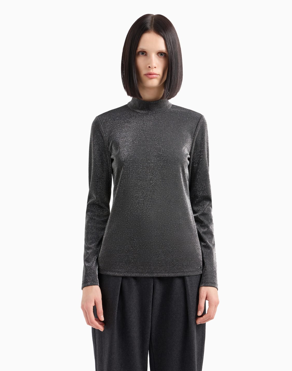 jersey-de-cuello-alto-en-punto-doble-brillante-plateado--armani-exchange