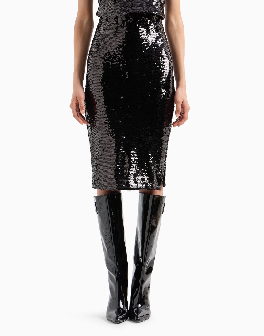 midi-skirt-covered-in-sequins-black--armani-exchange