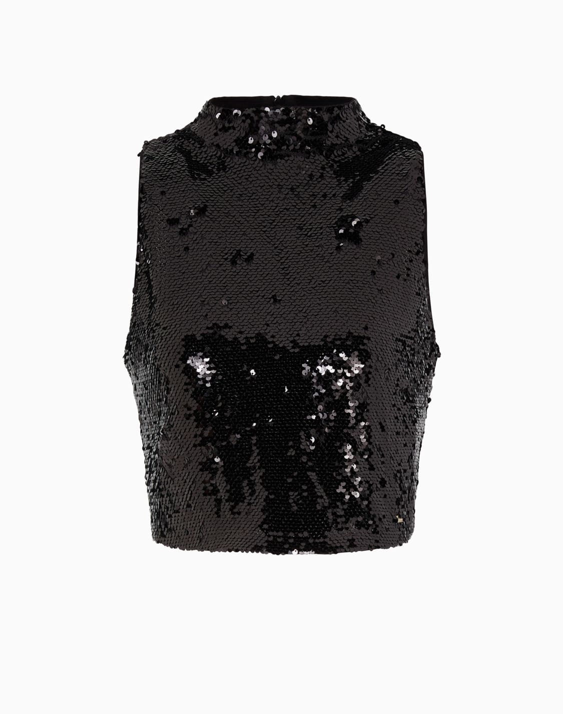 top-con-cuello-alto-en-lentejuelas-negro--armani-exchange