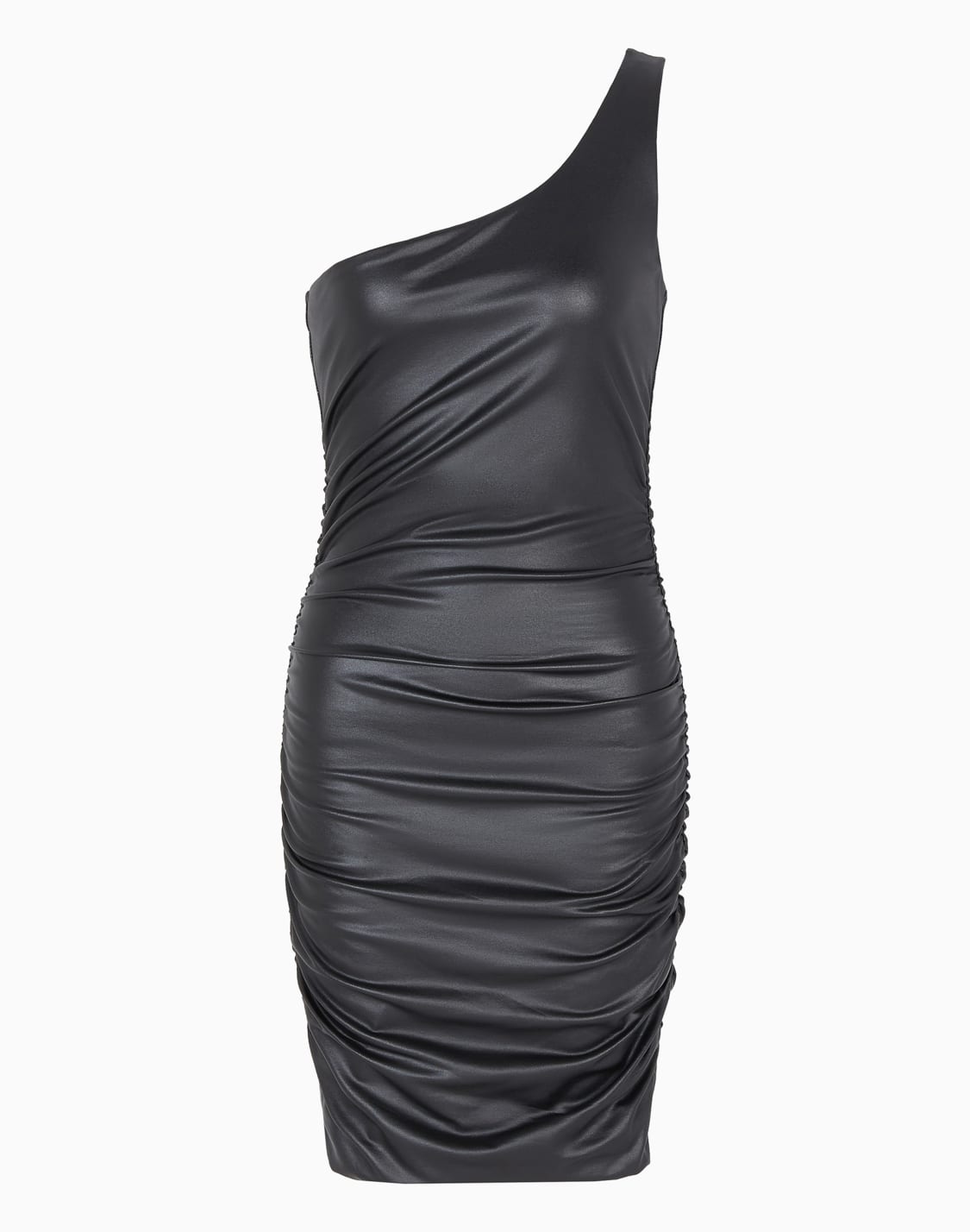 vestido-midi-de-un-solo-hombro-en-tejido-plisado-negro--armani-exchange