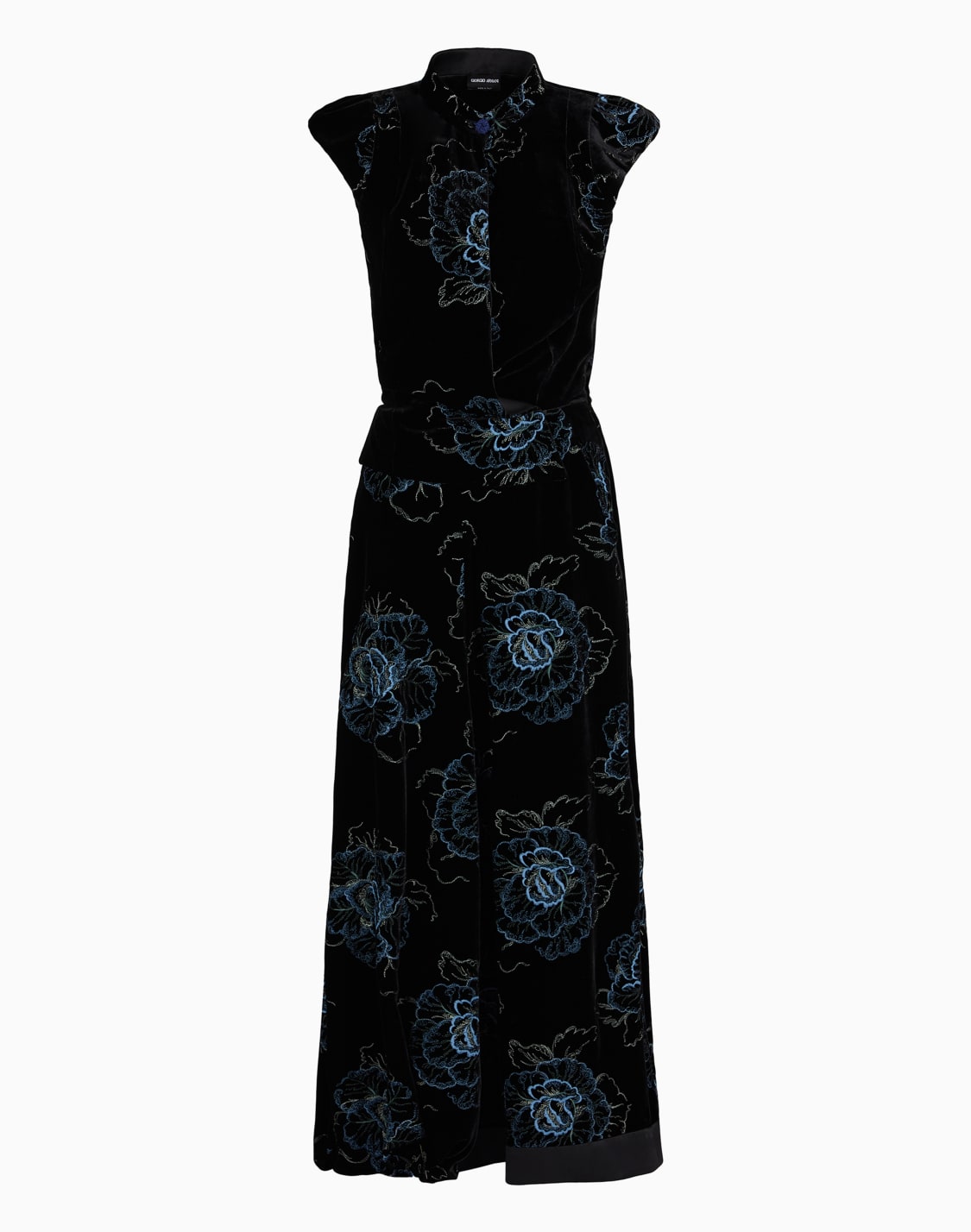 robe-longue-en-velours-brod--motif--giorgio-armani
