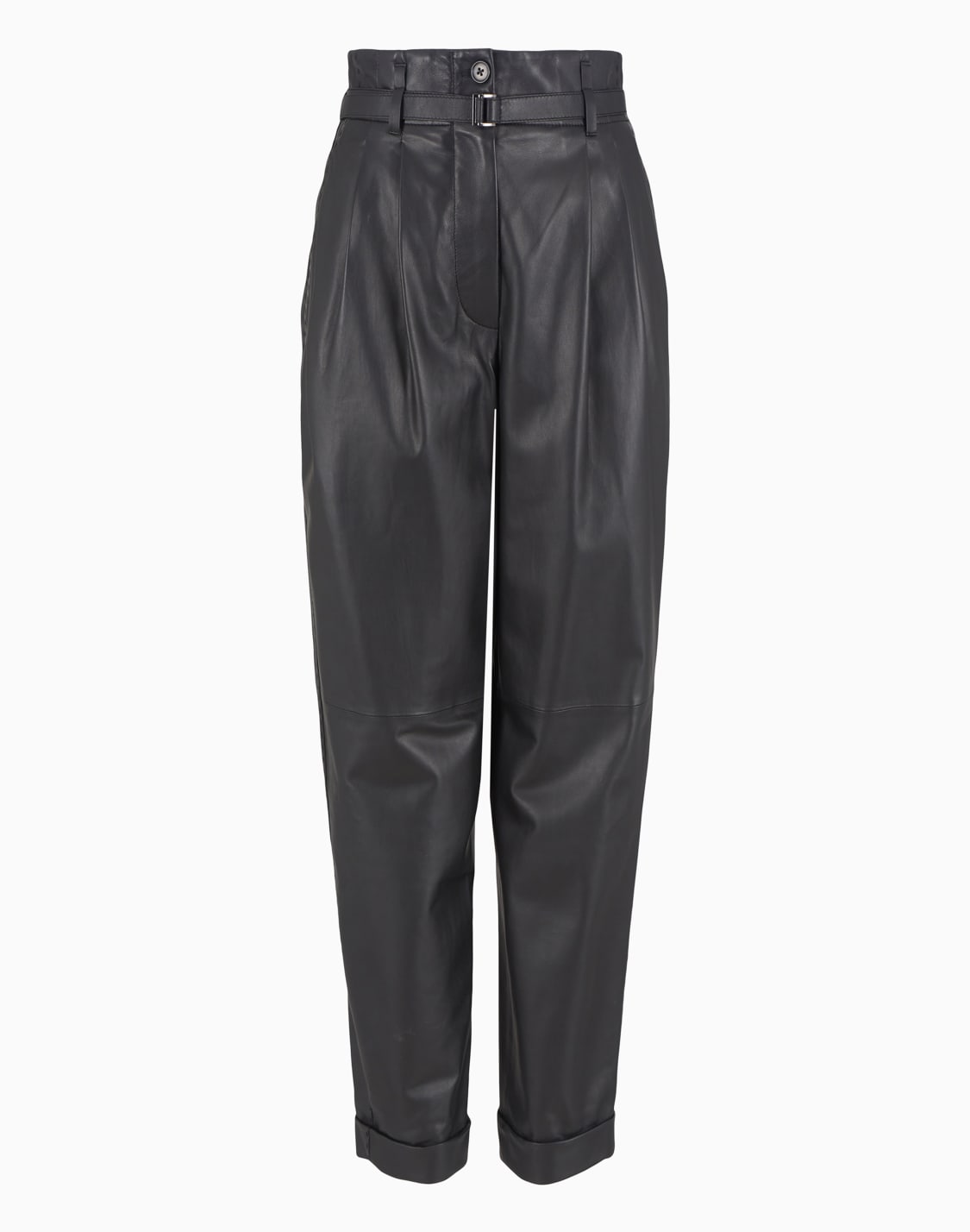 pantalones-en-napa-de-cordero-semianilina-con-cinturn-negro--emporio-armani