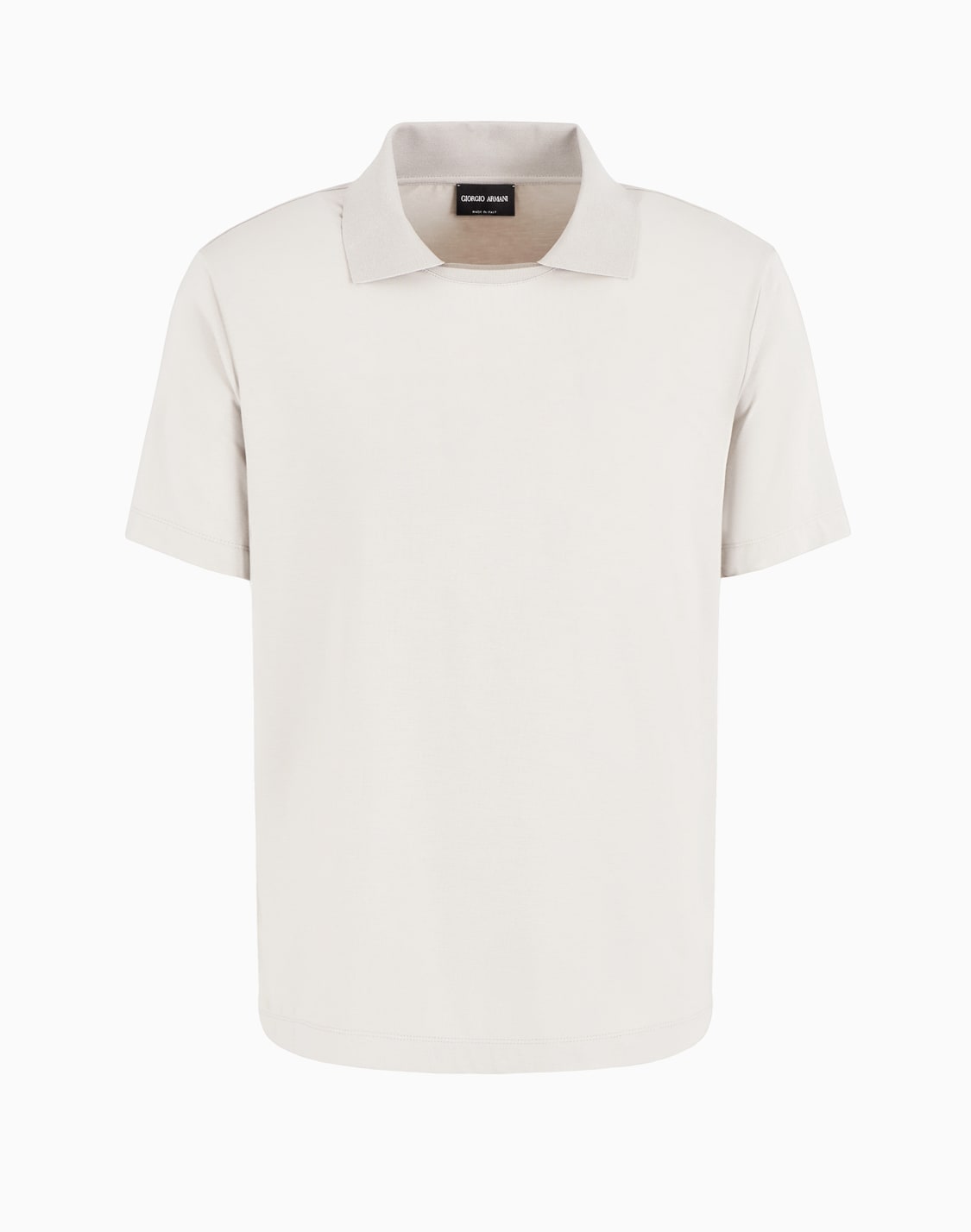 polo-de-manga-corta-en-punto-de-viscosa-asv-beige--giorgio-armani