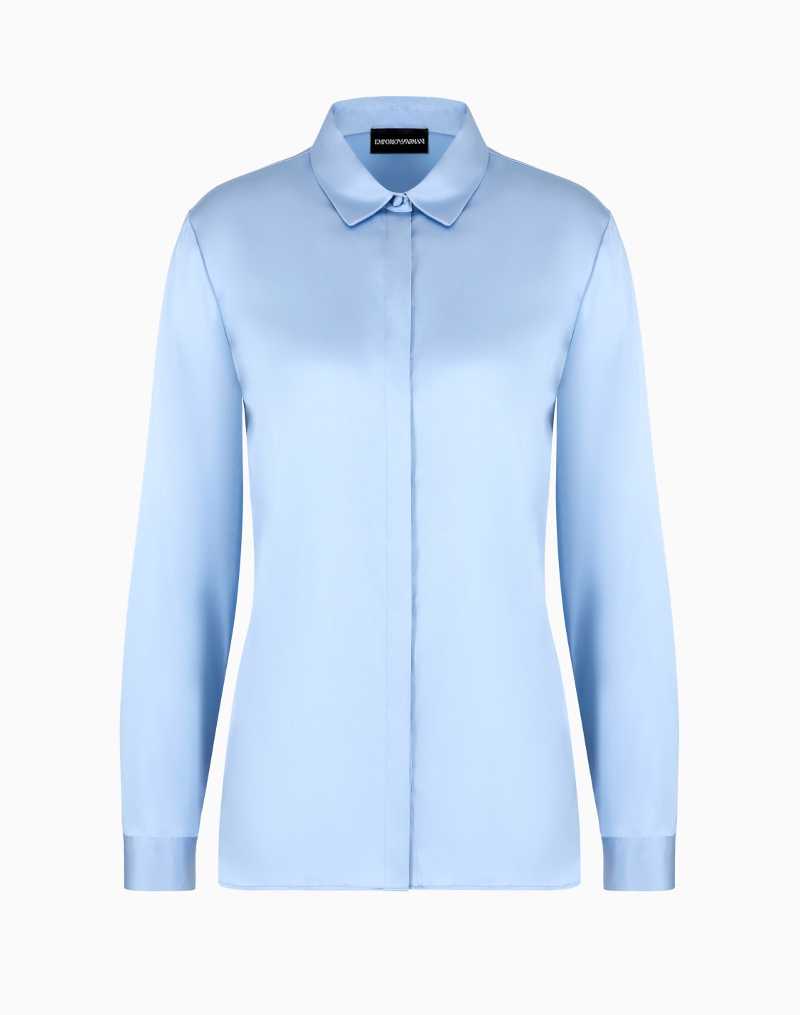 camisa-en-raso-de-seda-celeste--emporio-armani