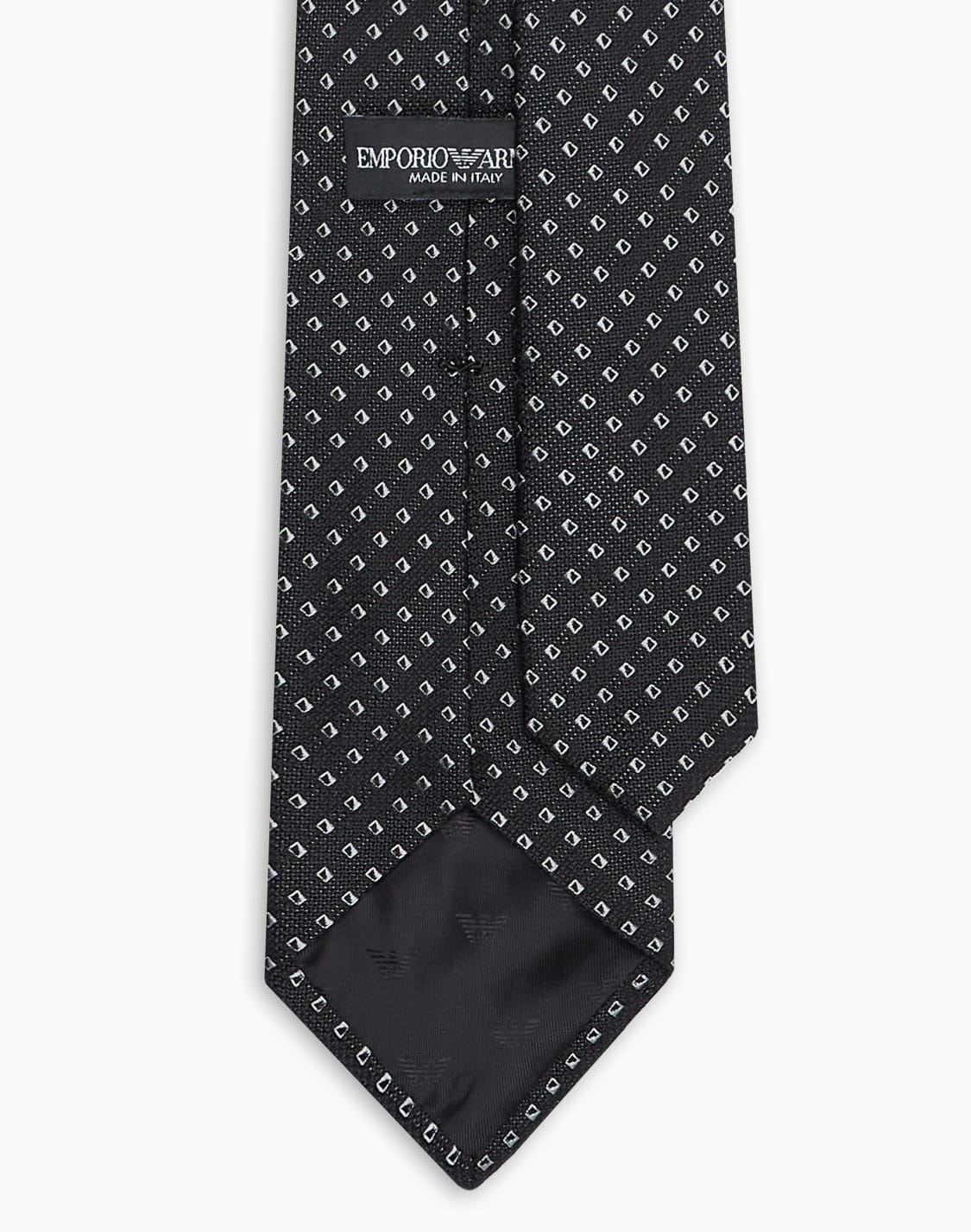 corbata-de-seda-pura-con-microcuadros-de-tejido-jacquard-negro--emporio-armani