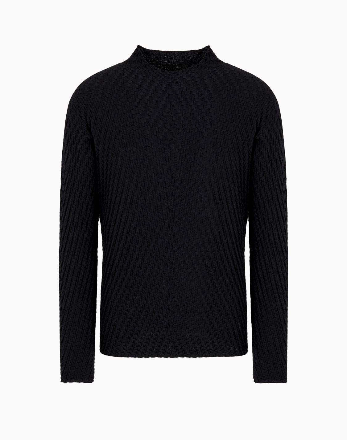 jersey-de-cuello-chimenea-de-tejido-jacquard-de-lana-virgen-negro--giorgio-armani