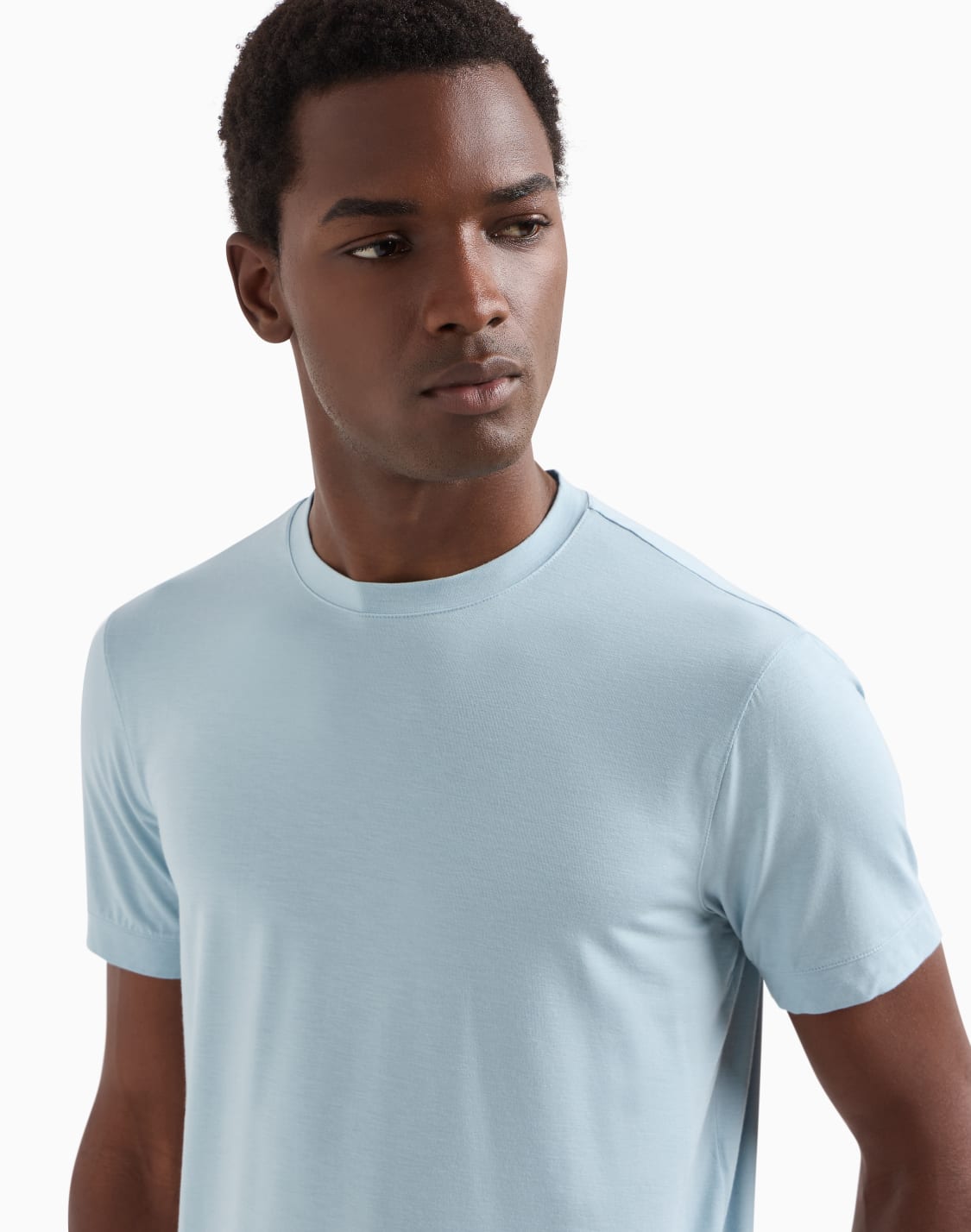 Tee Shirt Homme Coton LOVABLE Supima Stretch Shirt Col Rond En Coton, Gris (Gris Chiné T-shirt Homme