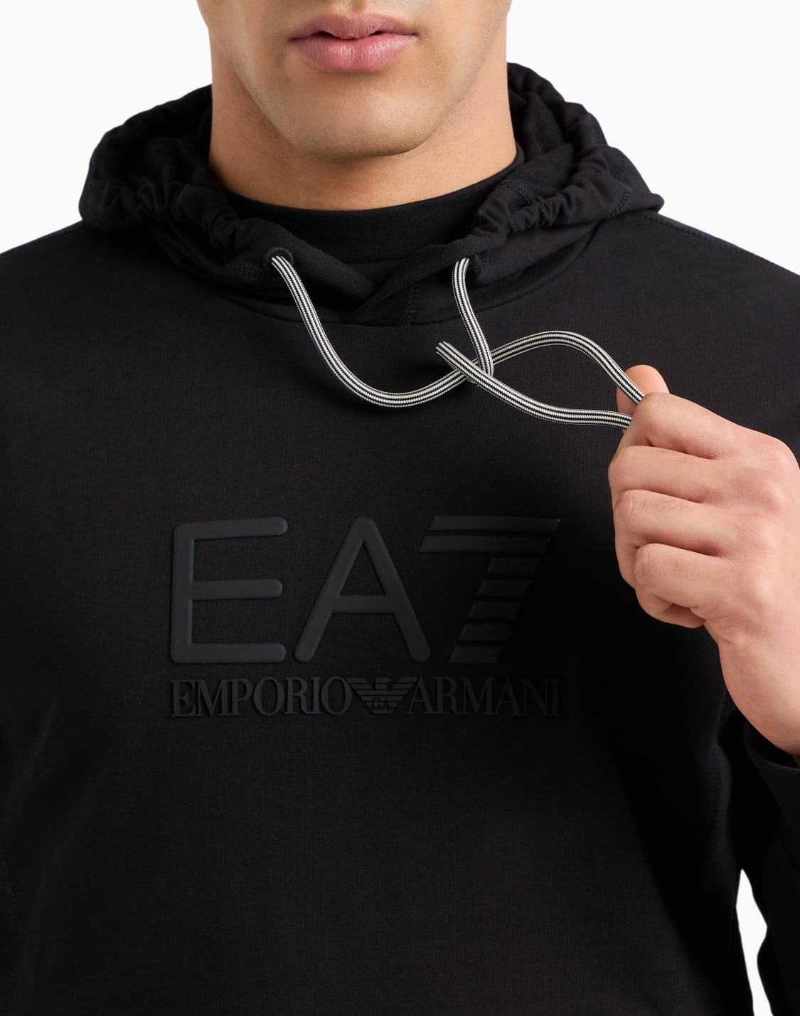 Felpa Con Cappuccio Unisex '7 Anelli' Bianca, Cotone, Taglie Disponibili