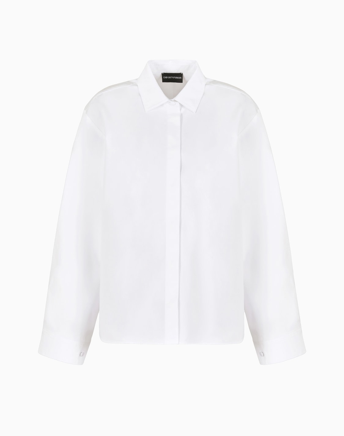 oversized-shirt-in-sanded-cotton-with-kimono-sleeves-white--emporio-armani
