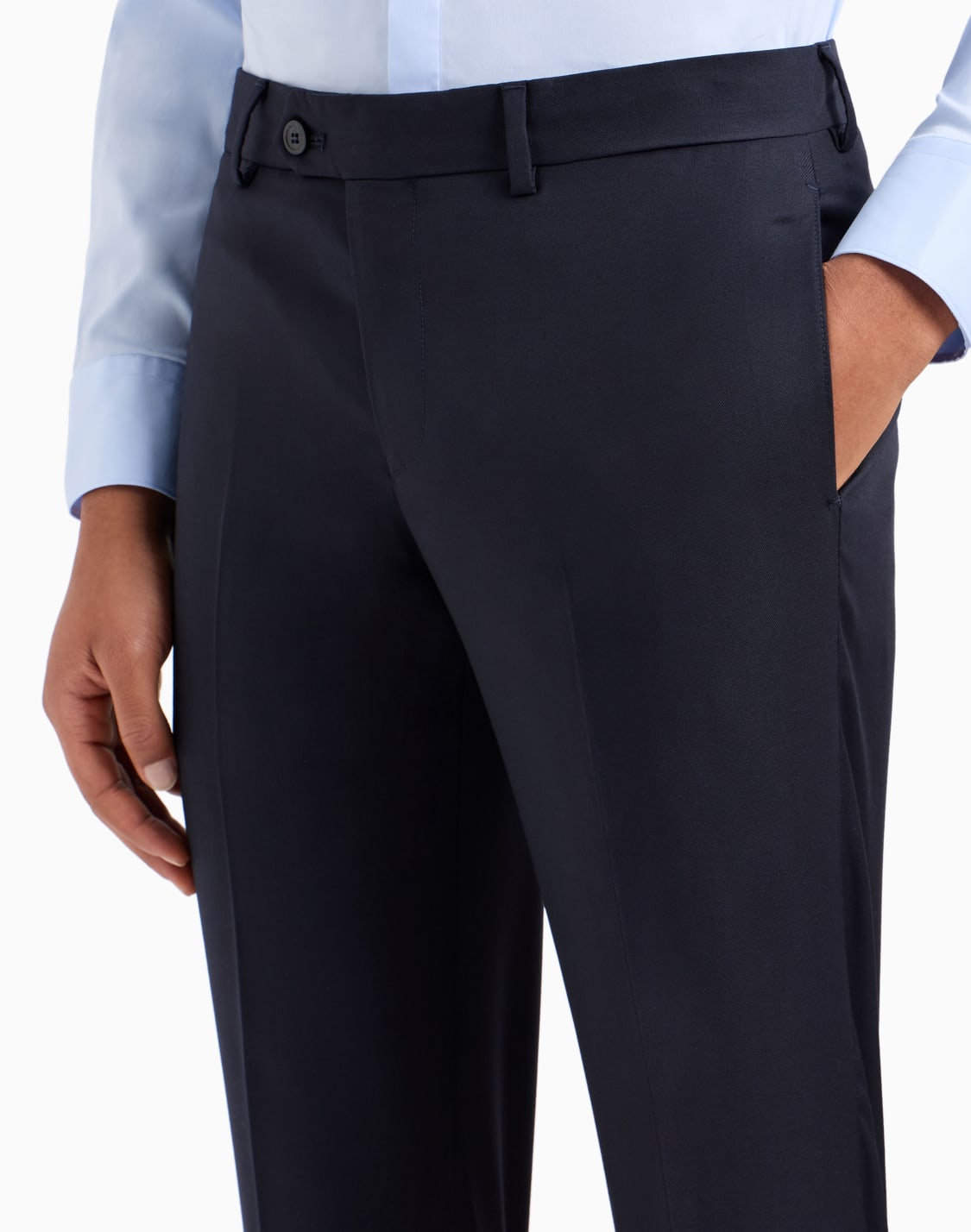 Elite Pleasure Pantaloni Cargo Uomo Tinta Unita - Vita Elasticizzata E Gamba Dritta, Blu Navy, Taglia L (Lunghezza 106,7 Cm)