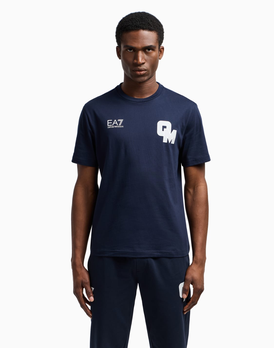 olimpia-milano-baumwoll-t-shirt-mit-rundhalsausschnitt-marineblau--ea7