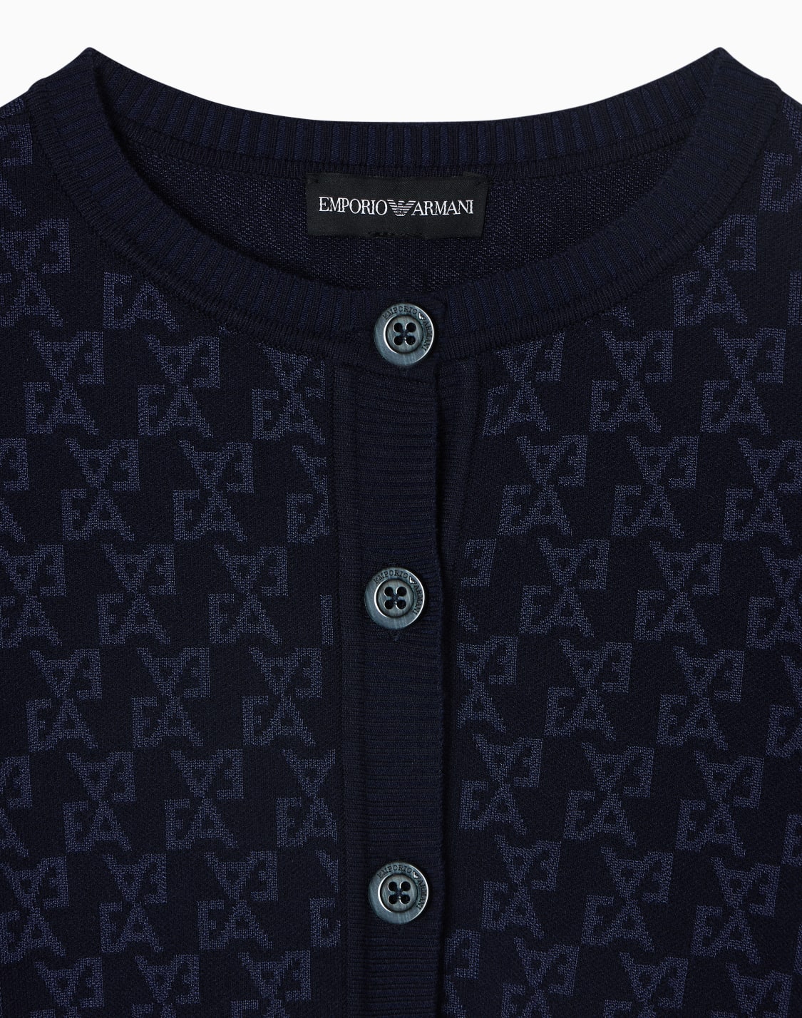 cardigan-in-a-jacquard-knit-with-an-all-over-ea-logo-blue--emporio-armani