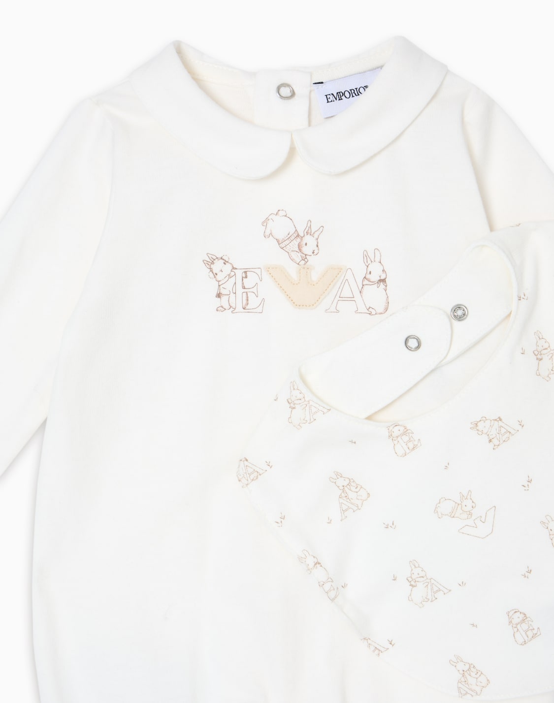 funny-winter-onesie-and-bib-set-beige--emporio-armani
