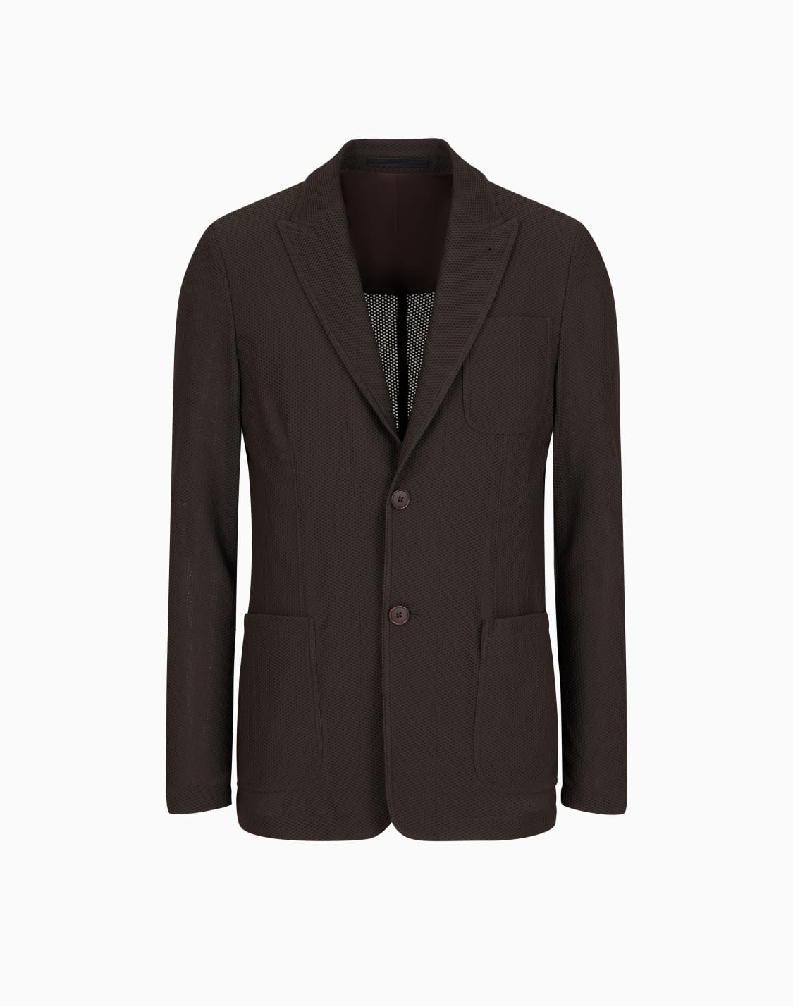 single-breasted-jacket-in-technical-waffle-fabric-brown--giorgio-armani