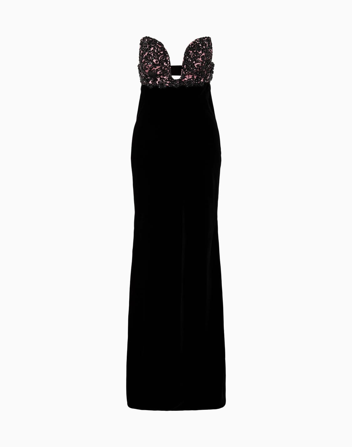 long-velvet-bustier-dress-with-embroidery-patterned--giorgio-armani