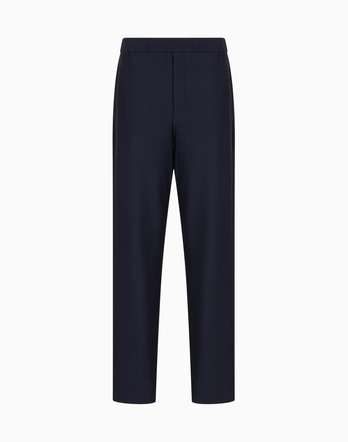 フラットフロントパンツ-テクニカルワッフル製-ネイビブル--giorgio-armani