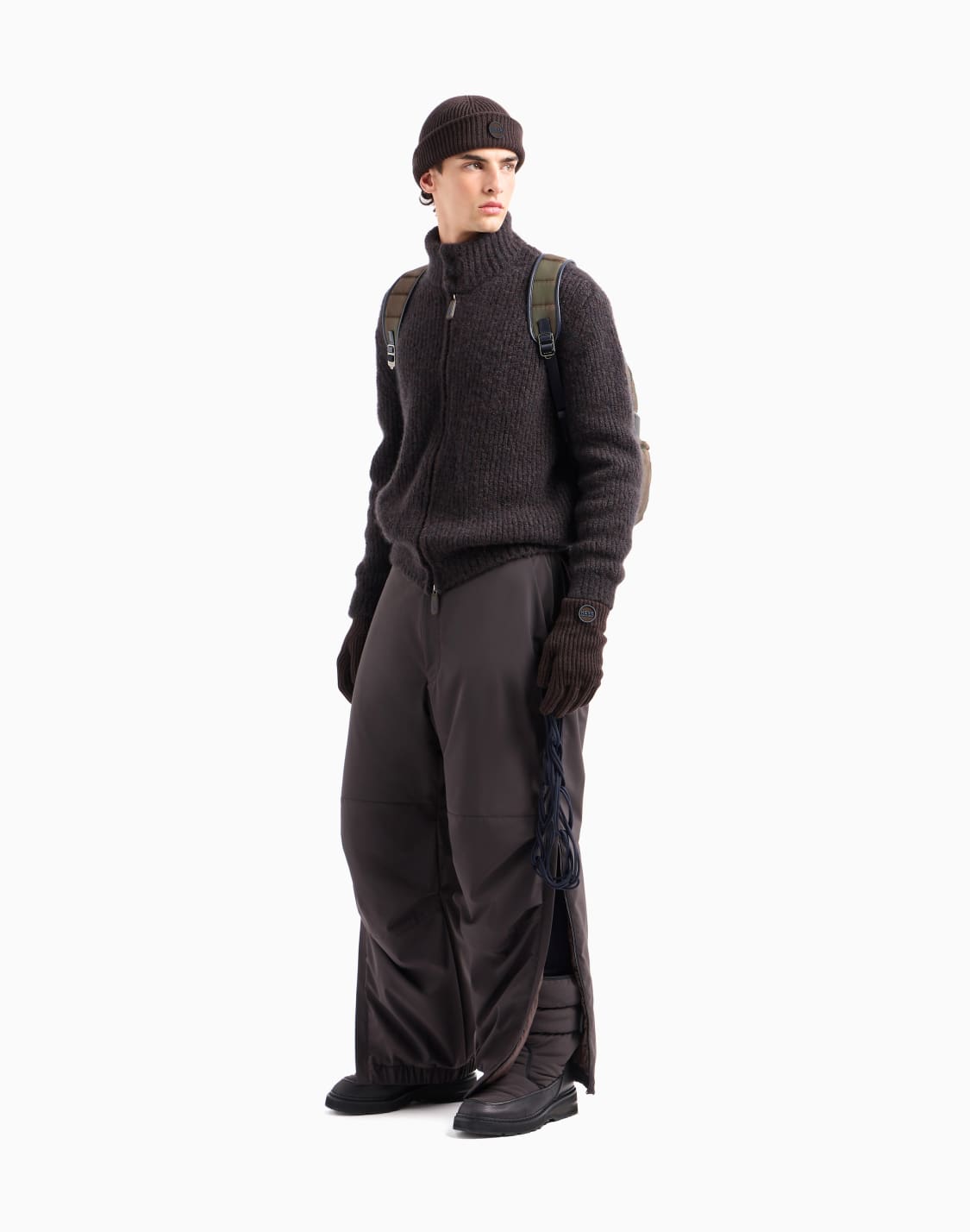 cardigan-zipp-giorgio-armani-neve-en-cachemire-et-soie-marron--giorgio-armani