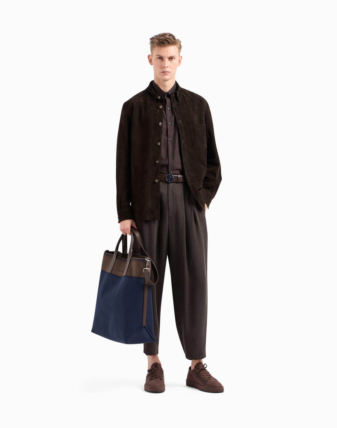 chemise-over-en-cuir-sud-marron--giorgio-armani