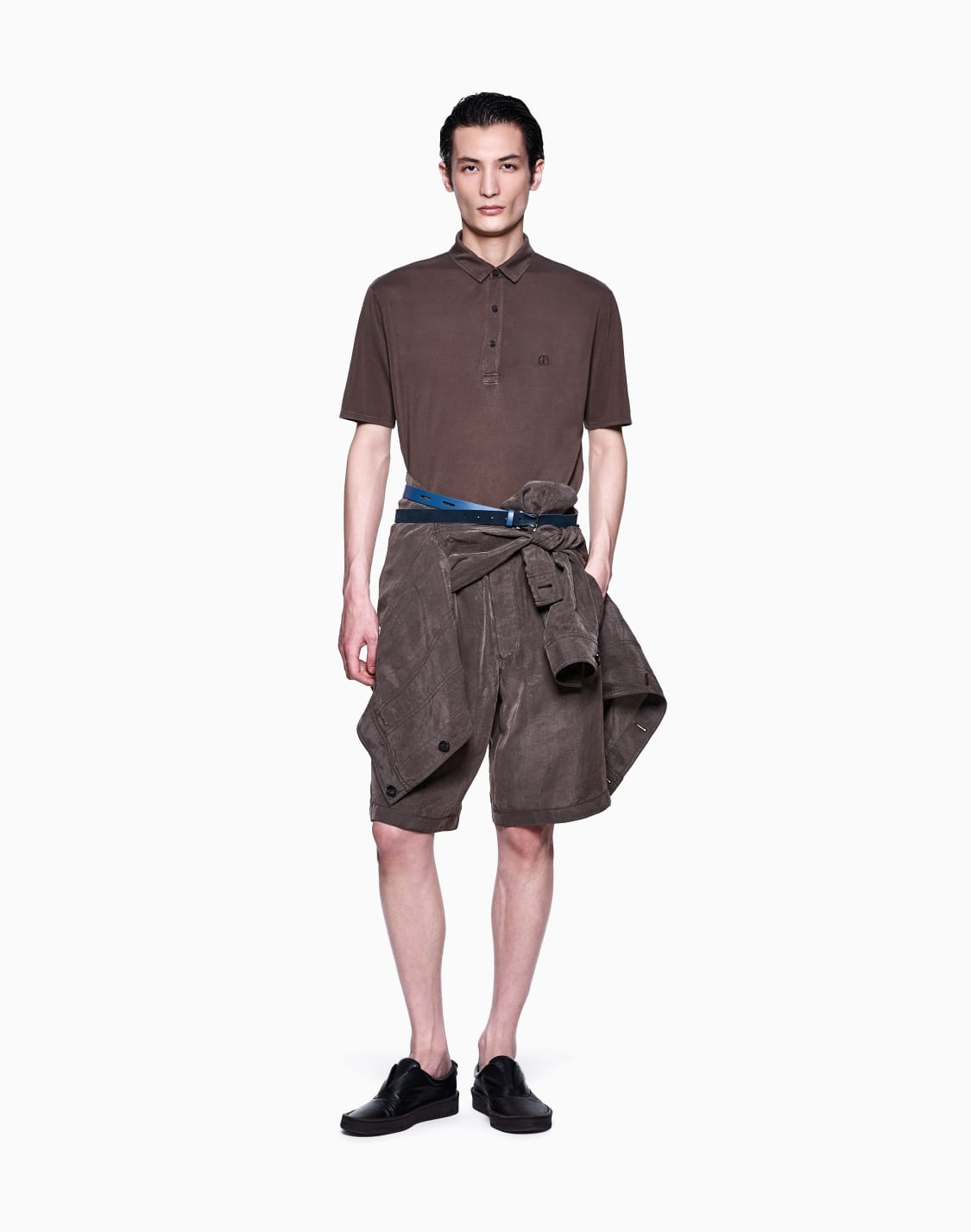 polo-shirt-in-silk-and-cotton-jersey-beige--giorgio-armani