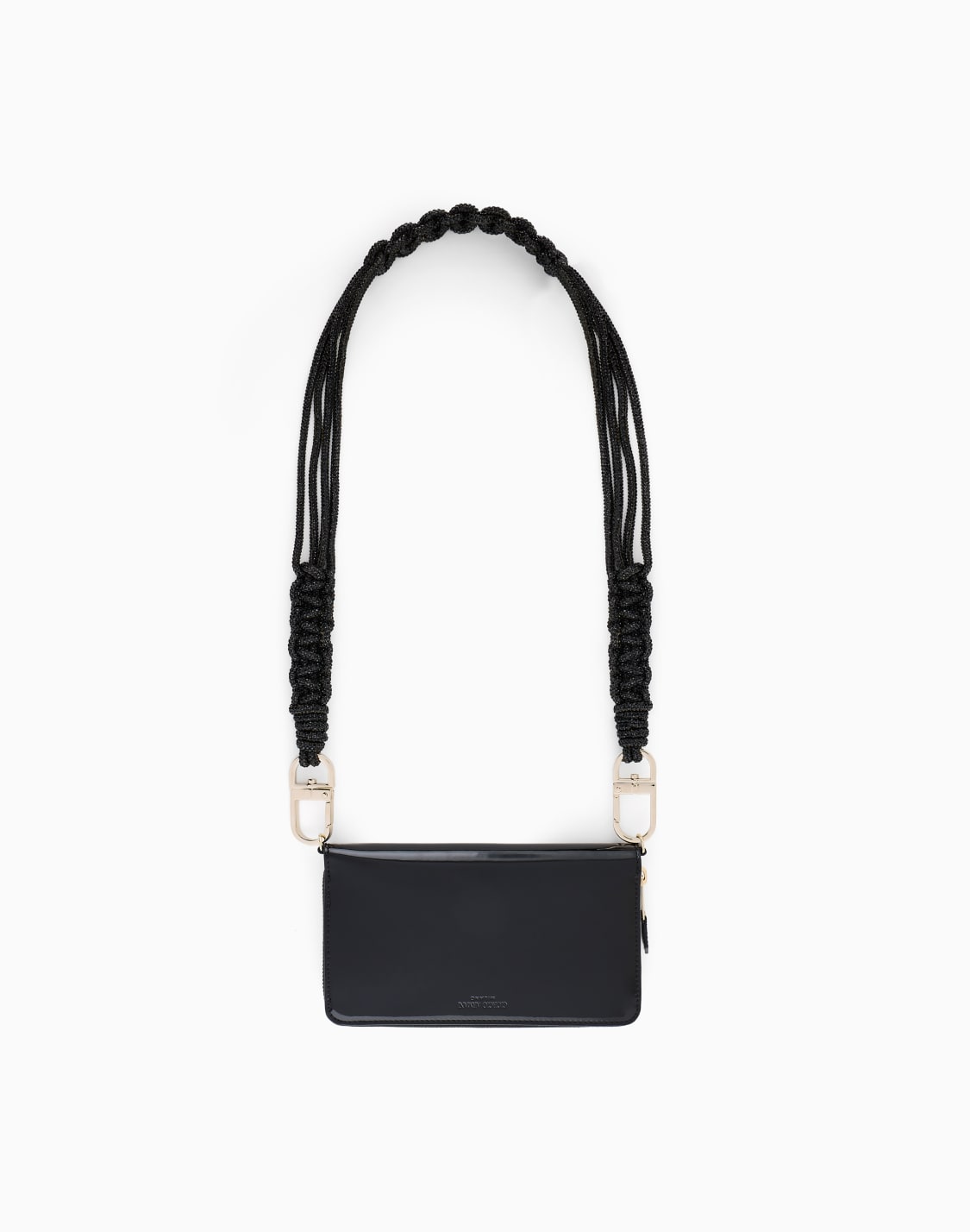 portafogli-ziparound-la-prima-in-vernice-con-tracolla-in-strass-nero--giorgio-armani