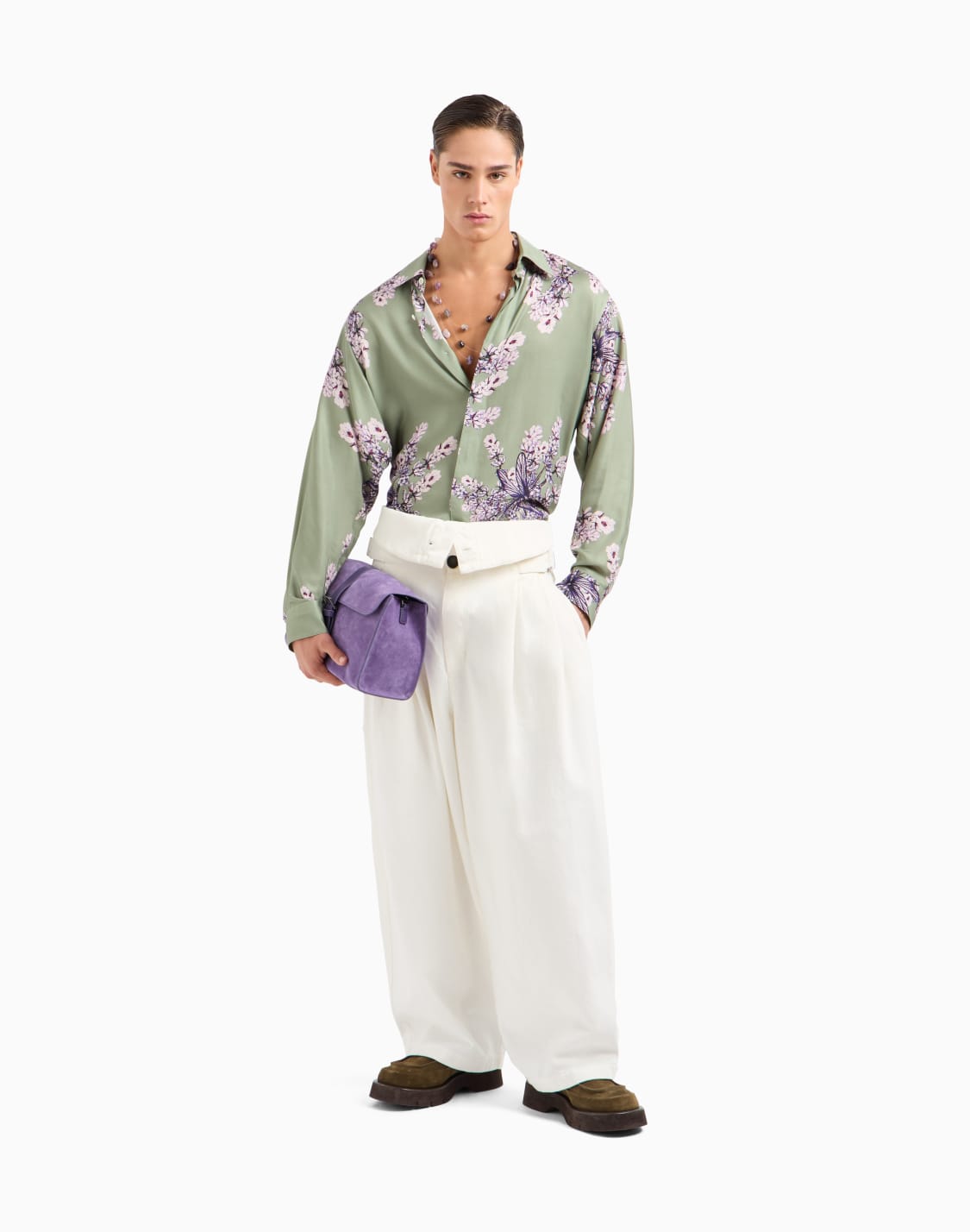 destroyed-effect-canvas-trousers-with-peplum-white--emporio-armani