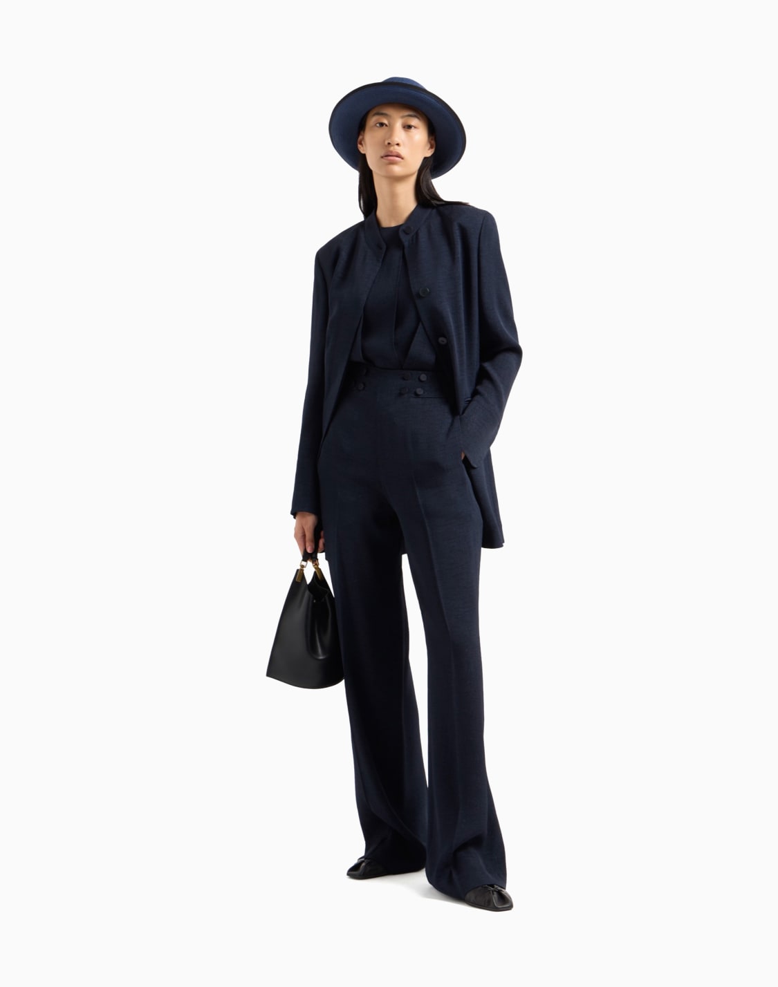 パラッツォパンツ-ブル--emporio-armani
