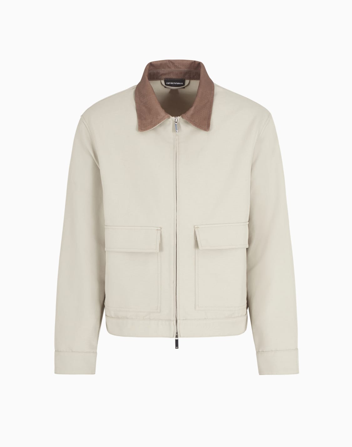 ブルゾン-コンパクトギャバジン-スエドカラ-ベジュ--emporio-armani