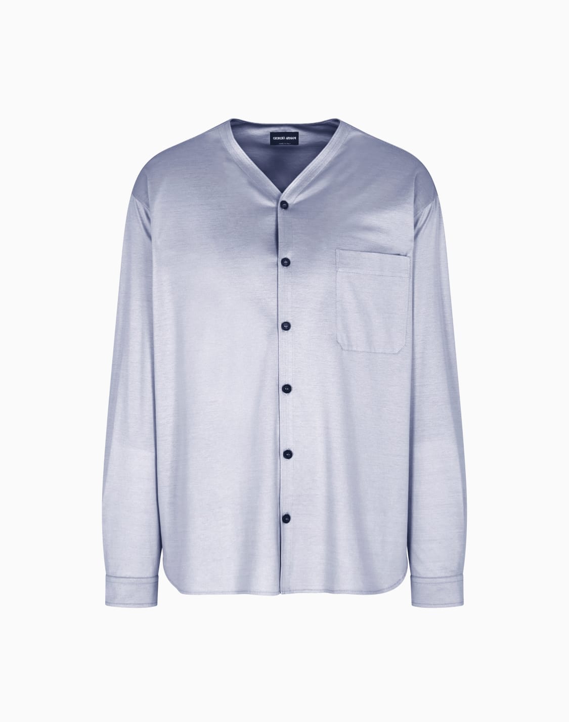 bluse-aus-baumwoll-seiden-interlock-grau--giorgio-armani