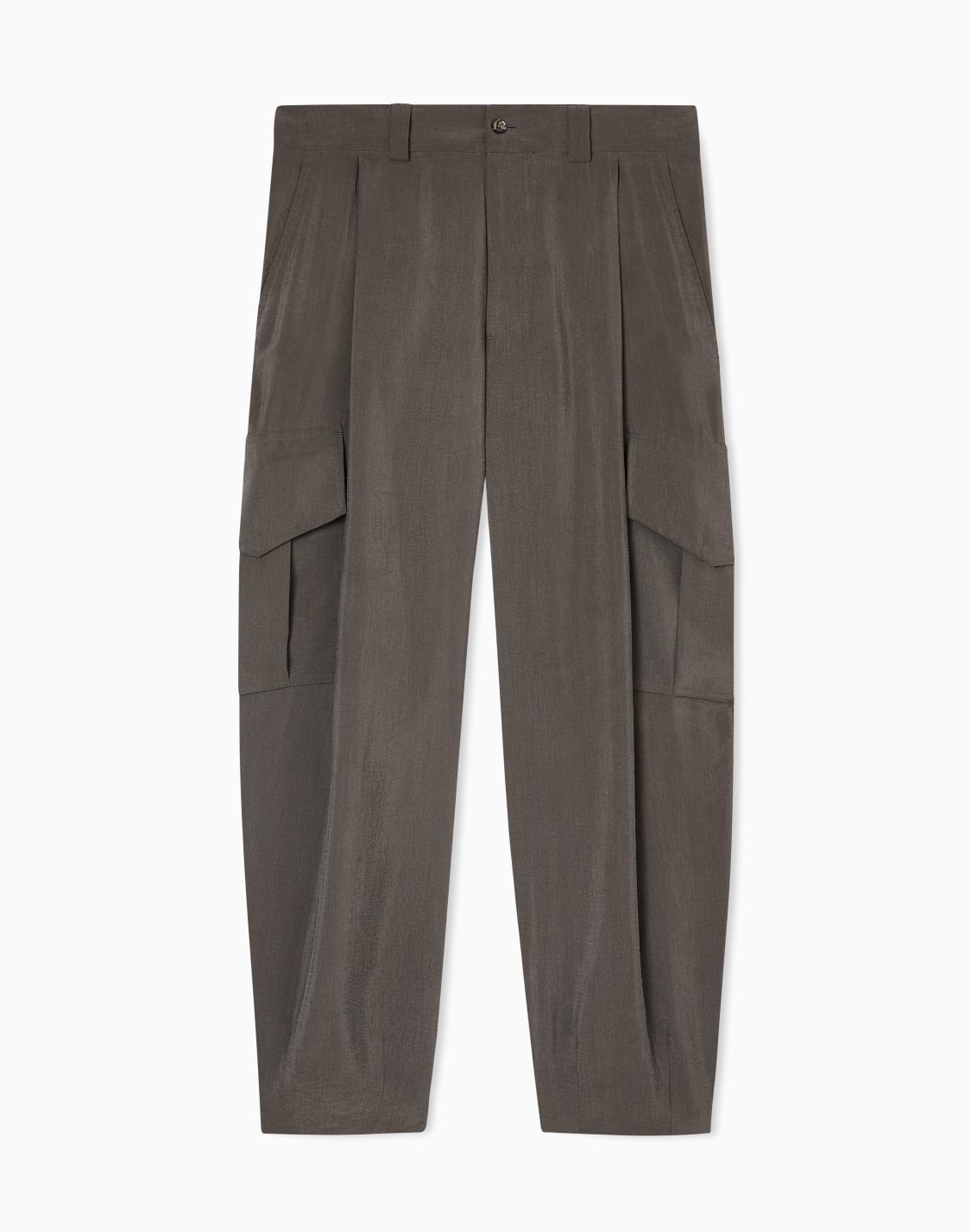 pantaloni-a-una-pince-in-misto-seta-lavata-grigio--giorgio-armani