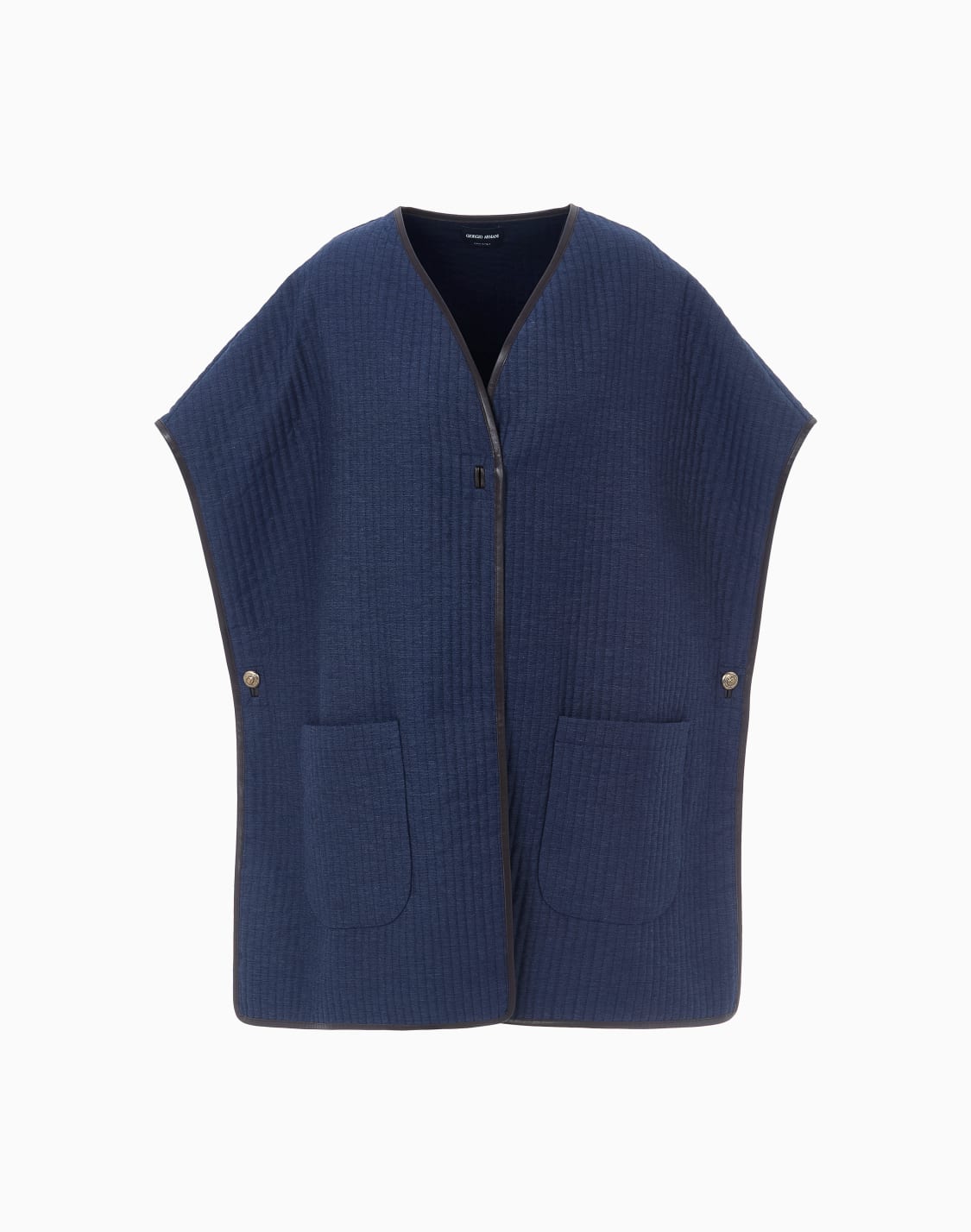 viscose-cotton-and-silk-cape-with-leather-details-blue--giorgio-armani