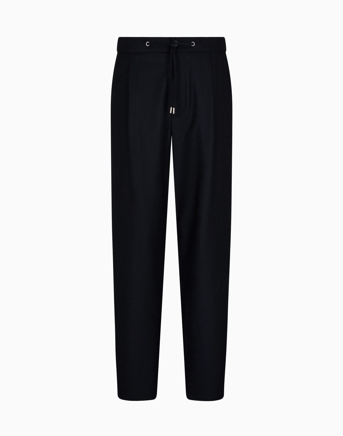 シングルタックパンツ-カシミア-ラシャ-ブラック--giorgio-armani