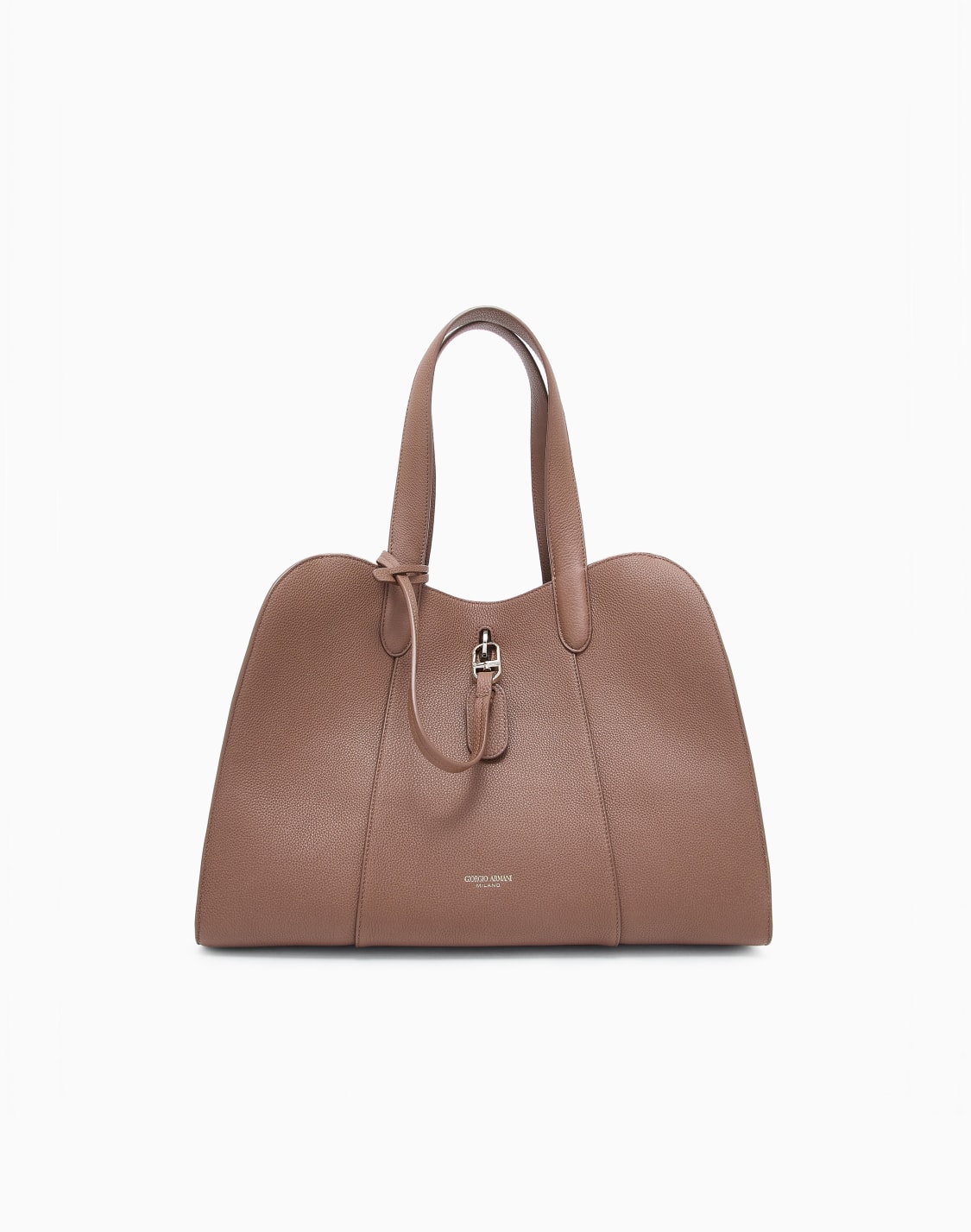 トトバッグ-ペブルドレザ-ラジ-ブラウン--giorgio-armani