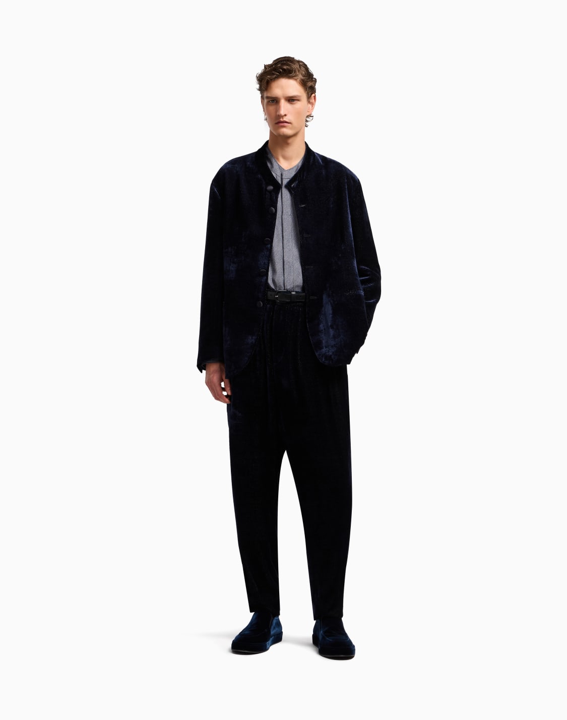 giorgios-shirt-in-silk-twill-with-a-diagonal-print-grey--giorgio-armani