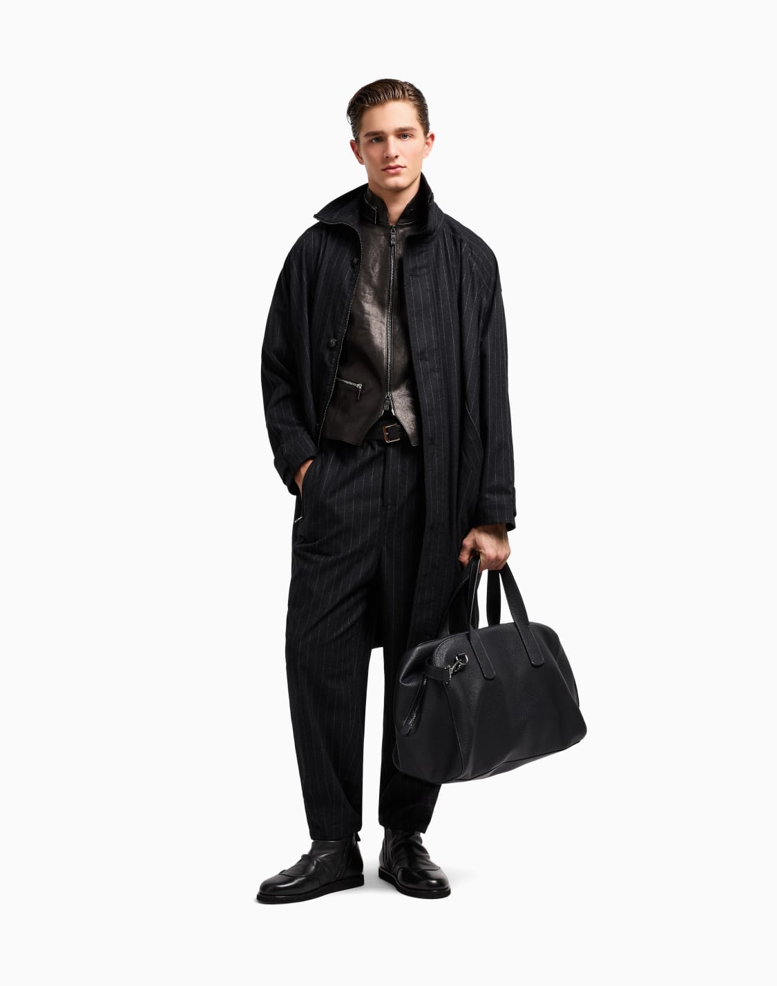 ノタックパンツ-カシミア混紡-ピンストライプ---giorgio-armani