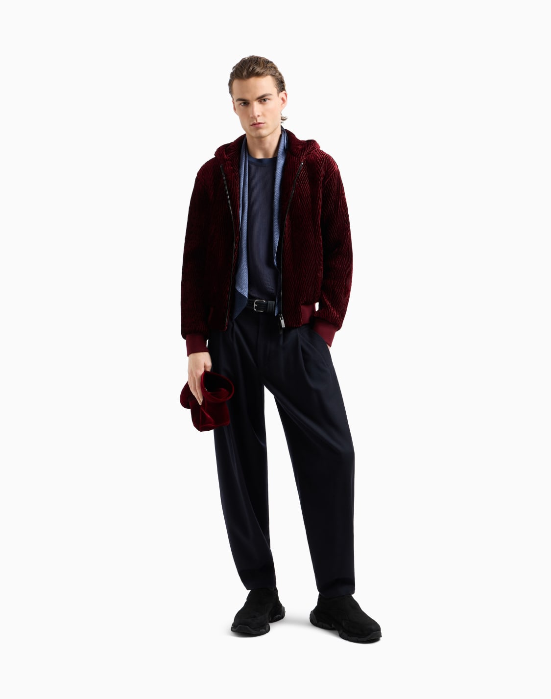 hose-mit-bundfalte-aus-leichter-wolle-blau--giorgio-armani