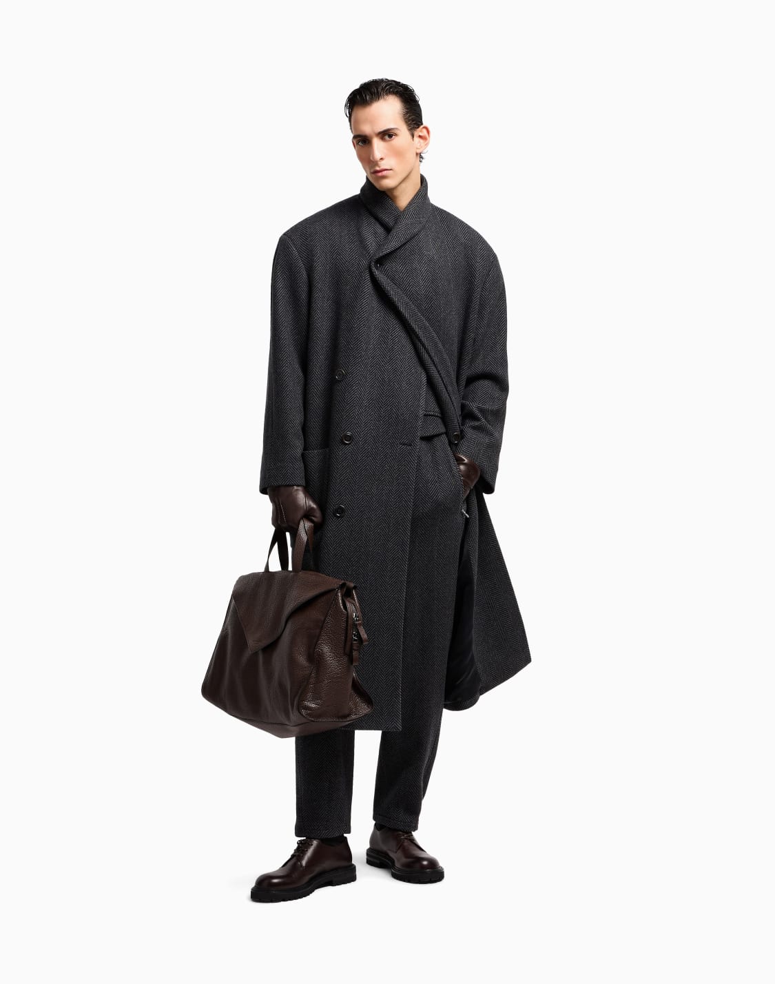 ノタックパンツ-カシミア-シェブロン-ツトン--giorgio-armani