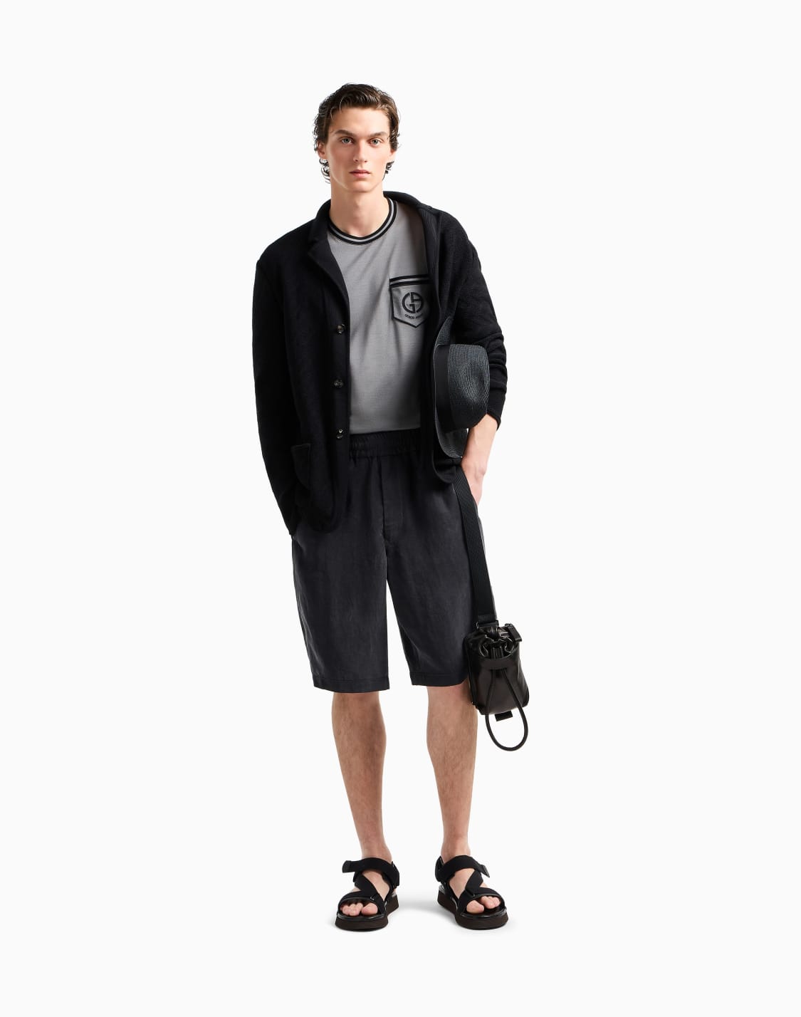 tシャツ-シルク-ピケジャジ-グレ--giorgio-armani