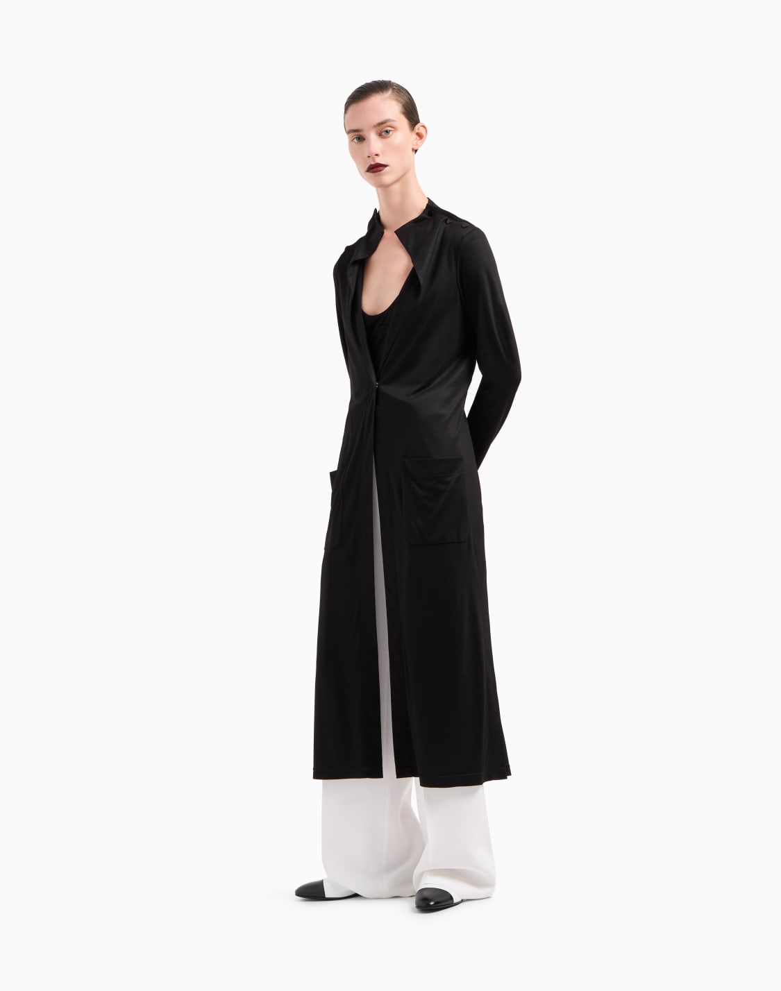 twin-set-with-long-cardigan-and-top-in-viscose-jersey-black--giorgio-armani