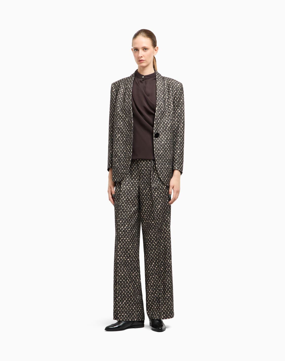 top-drappeggiato-in-tripla-georgette-di-seta-marrone--giorgio-armani